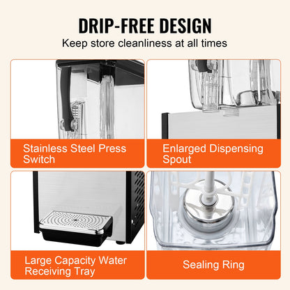 Commercial Beverage Dispenser 12L Cold Juice Ice Drink Dispenser for Party V952-SYYLJJBSJXS1AOADUV3