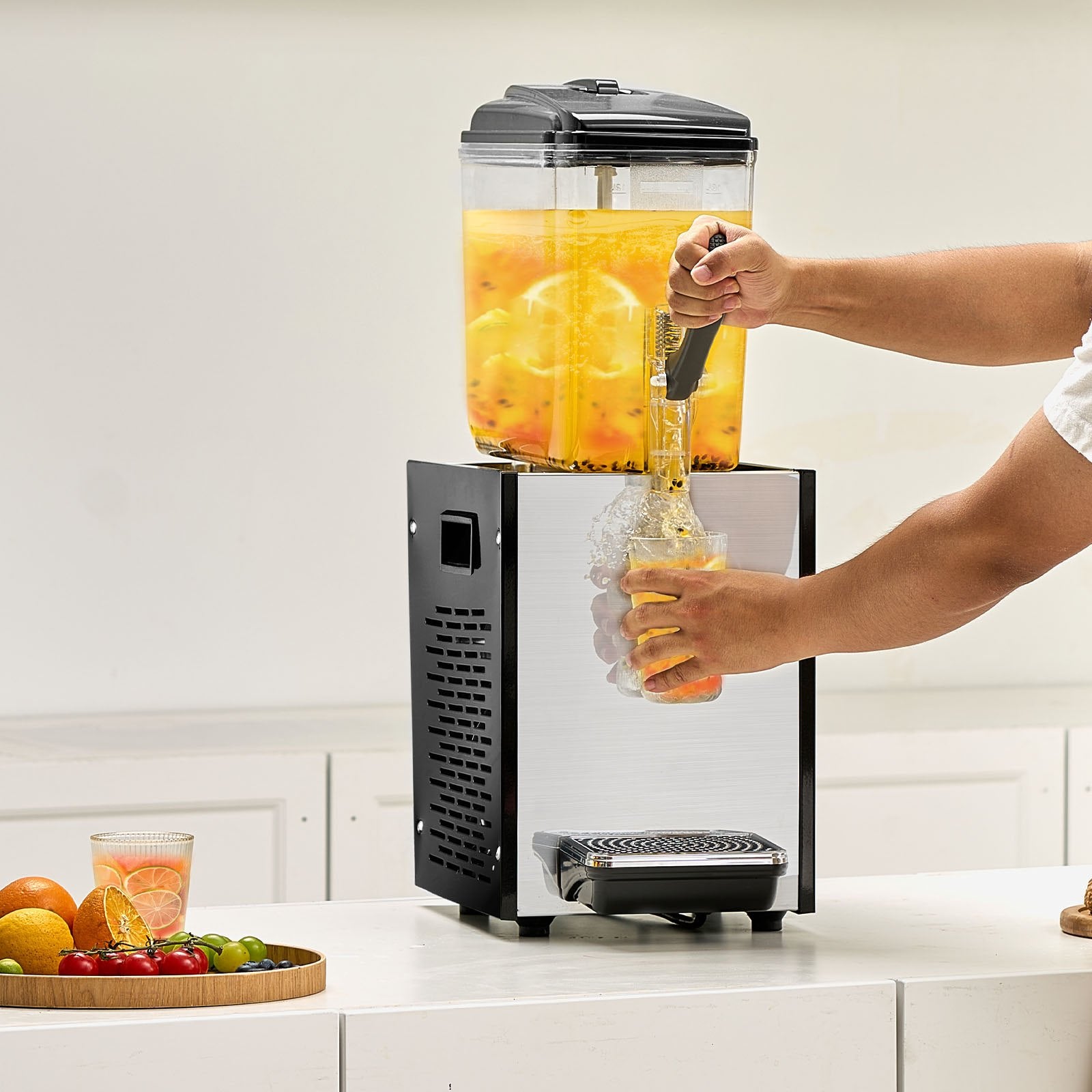Commercial Beverage Dispenser 12L Cold Juice Ice Drink Dispenser for Party V952-SYYLJJBSJXS1AOADUV3