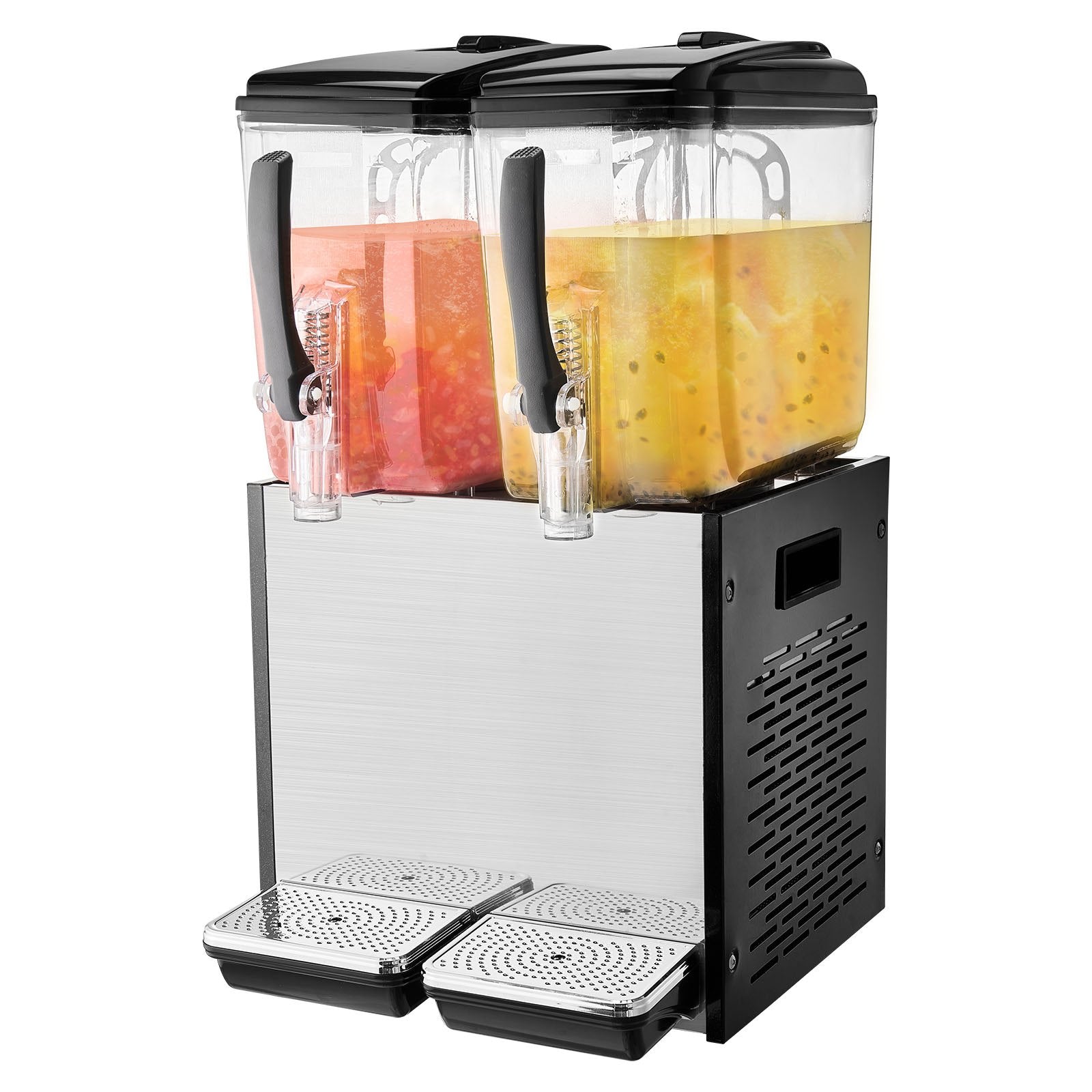 Commercial Beverage Dispenser, 2 Tanks 12 L Per Tank Juice Dispenser, 286W Stainless Steel Ice Tea Drink V952-SYYLJJBSJXS1NR5MHV3