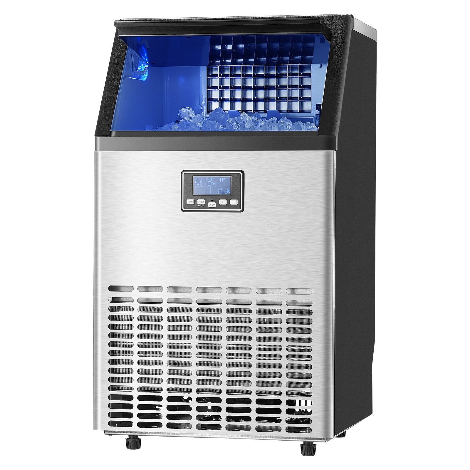Commercial Ice Maker Machine, 100lbs/24H Ice Maker Machine with 33lbs Storage Capacity, 45 Ice Cubes in 15 V952-SYYTSFBZBJX1KF06PV3