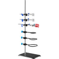 Lab Stand Support, Laboratory Retort Support Stand Set, Steel Lab Stand 23.6" Rod and 8.3" x 5.3" Cast Iron V952-SYZJJP1JT60C60P2LV0