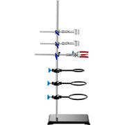 Lab Stand Support, Laboratory Retort Support Stand Set, Steel Lab Stand 23.6" Rod and 8.3" x 5.3" Cast Iron V952-SYZJJP1JT60C60P2LV0