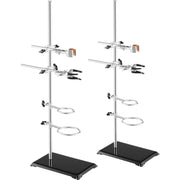 Lab Stand Support, Laboratory Retort Support Stand 2 Sets, Steel Lab Stand 23.6" Rod and 8.3" x 5.3" Cast V952-SYZJJP2JT60C7MCUSV0