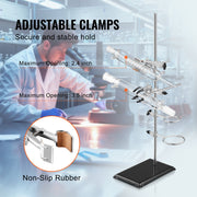 Lab Stand Support, Laboratory Retort Support Stand 2 Sets, Steel Lab Stand 23.6" Rod and 8.3" x 5.3" Cast V952-SYZJJP2JT60C7MCUSV0