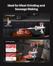 Heavy Duty Meat Grinder Manual Sausage Filler Stainless Steel with Clamp V952-SYZJSJRJB80CMAC3RV0