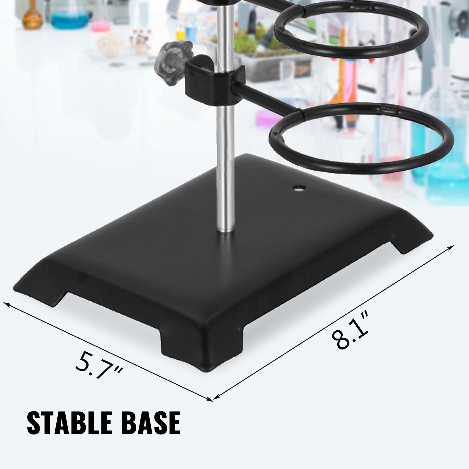Laboratory Grade Metalware Set - Support Stand Premium Iron Material Laboratory Stand Support Lab Clamp Flask V952-SYZLSB6JTSYSZJ001V0