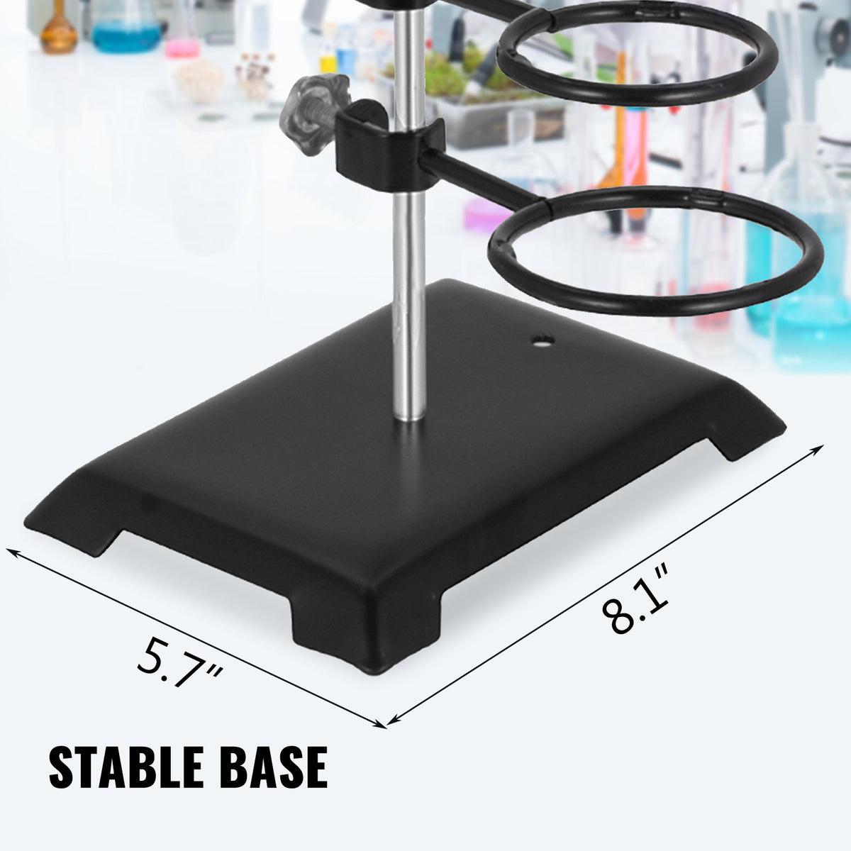 Laboratory Grade Metalware Set - Support Stand Premium Iron Material Laboratory Stand Support Lab Clamp Flask V952-SYZLSB6JTSYSZJ001V0