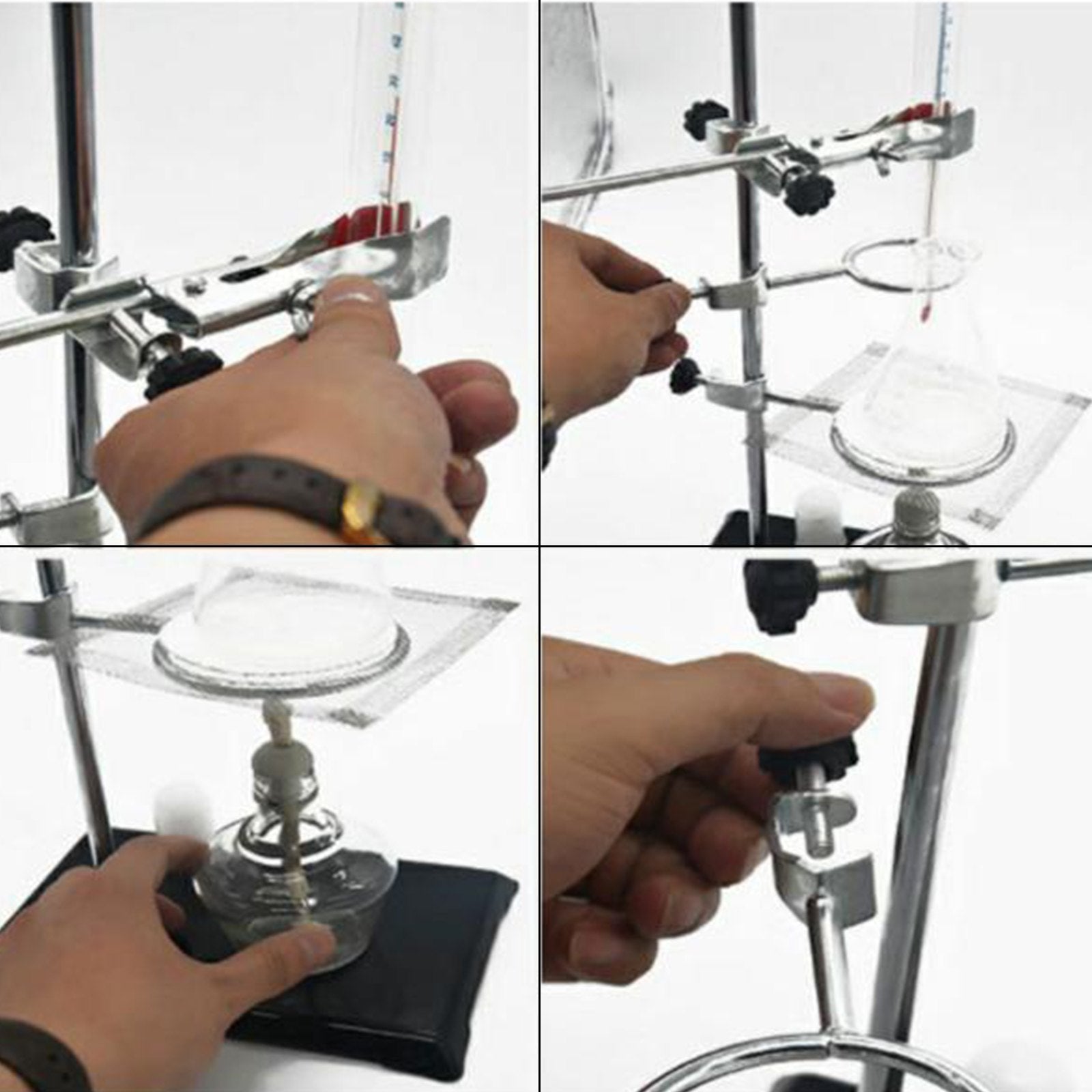Laboratory Grade Metalware Set - Support Stand Premium Iron Material Laboratory Stand Support Lab Clamp Flask V952-SYZLSB6JTSYSZJ001V0