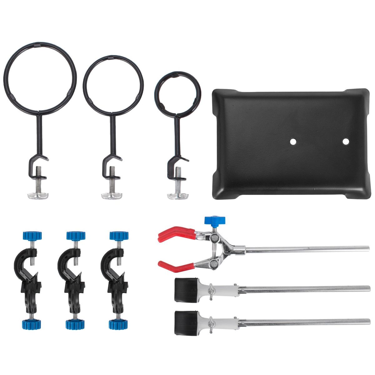 Laboratory Grade Metalware Set - Support Stand Premium Iron Material Laboratory Stand Support Lab Clamp Flask V952-SYZLSB6JTSYSZJ001V0