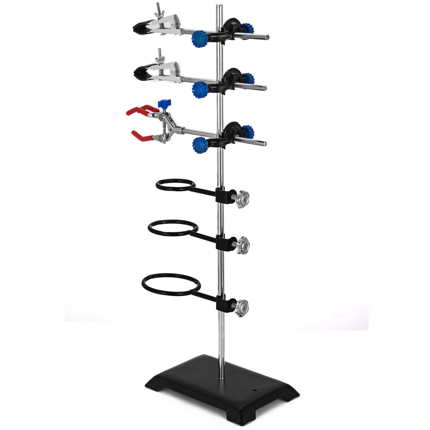 Laboratory Grade Metalware Set - Support Stand Premium Iron Material Laboratory Stand Support Lab Clamp Flask V952-SYZLSB6JTSYSZJ001V0