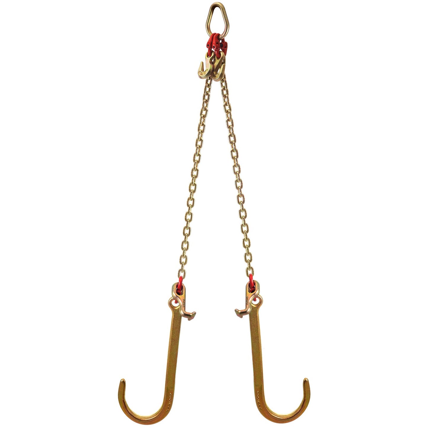 V Bridle Chain, 5/16 in x 2 ft Bridle Tow Chain, Grade 80 V-Bridle Transport Chain, 9260 Lbs Break Strength V952-SZGLRJG5162FT0001V0