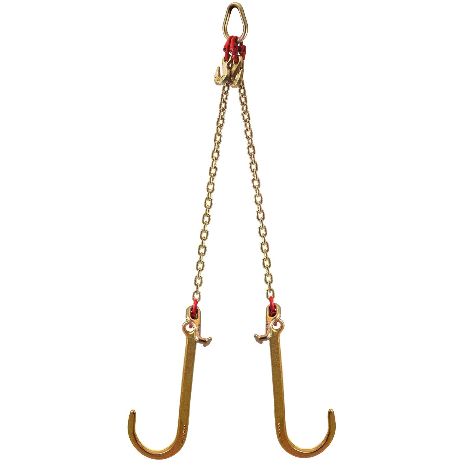 V Bridle Chain, 5/16 in x 2 ft Bridle Tow Chain, Grade 80 V-Bridle Transport Chain, 9260 Lbs Break Strength V952-SZGLRJG5162FT0001V0