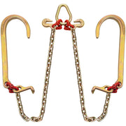 V Bridle Chain, 5/16 in x 2 ft Bridle Tow Chain, Grade 80 V-Bridle Transport Chain, 9260 Lbs Break Strength V952-SZGLRJG5162FT0001V0