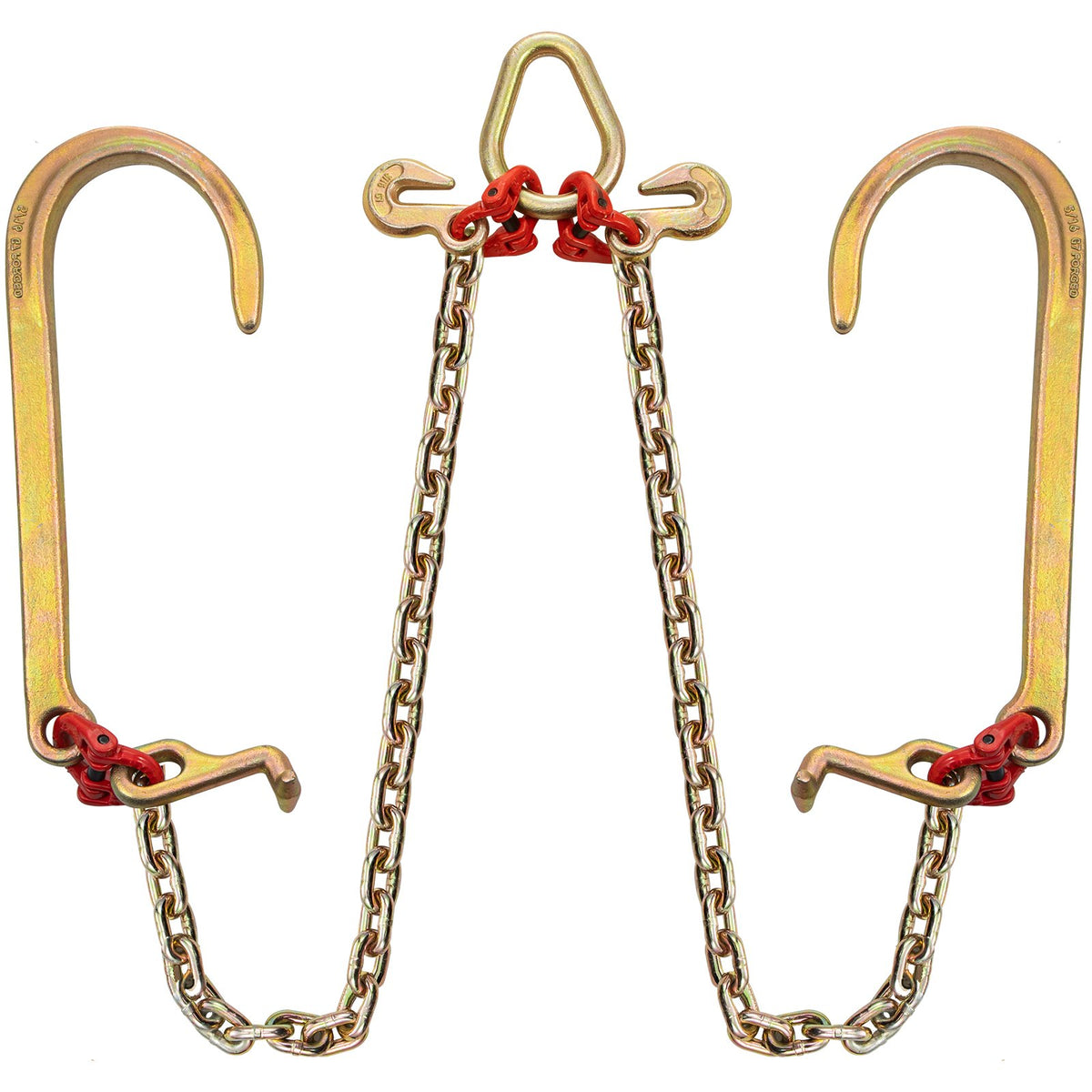 V Bridle Chain, 5/16 in x 2 ft Bridle Tow Chain, Grade 80 V-Bridle Transport Chain, 9260 Lbs Break Strength V952-SZGLRJG5162FT0001V0