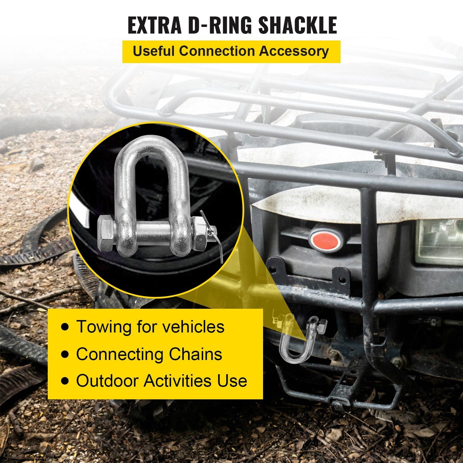 J Hook Chain, 2PCS 8 mm x 300 cm G80 Long Shank J Hook Tow Chain with RTJ Cluster Hook & Grab Hook, 2448 kg V952-SZGLRTJ51610FT001V0