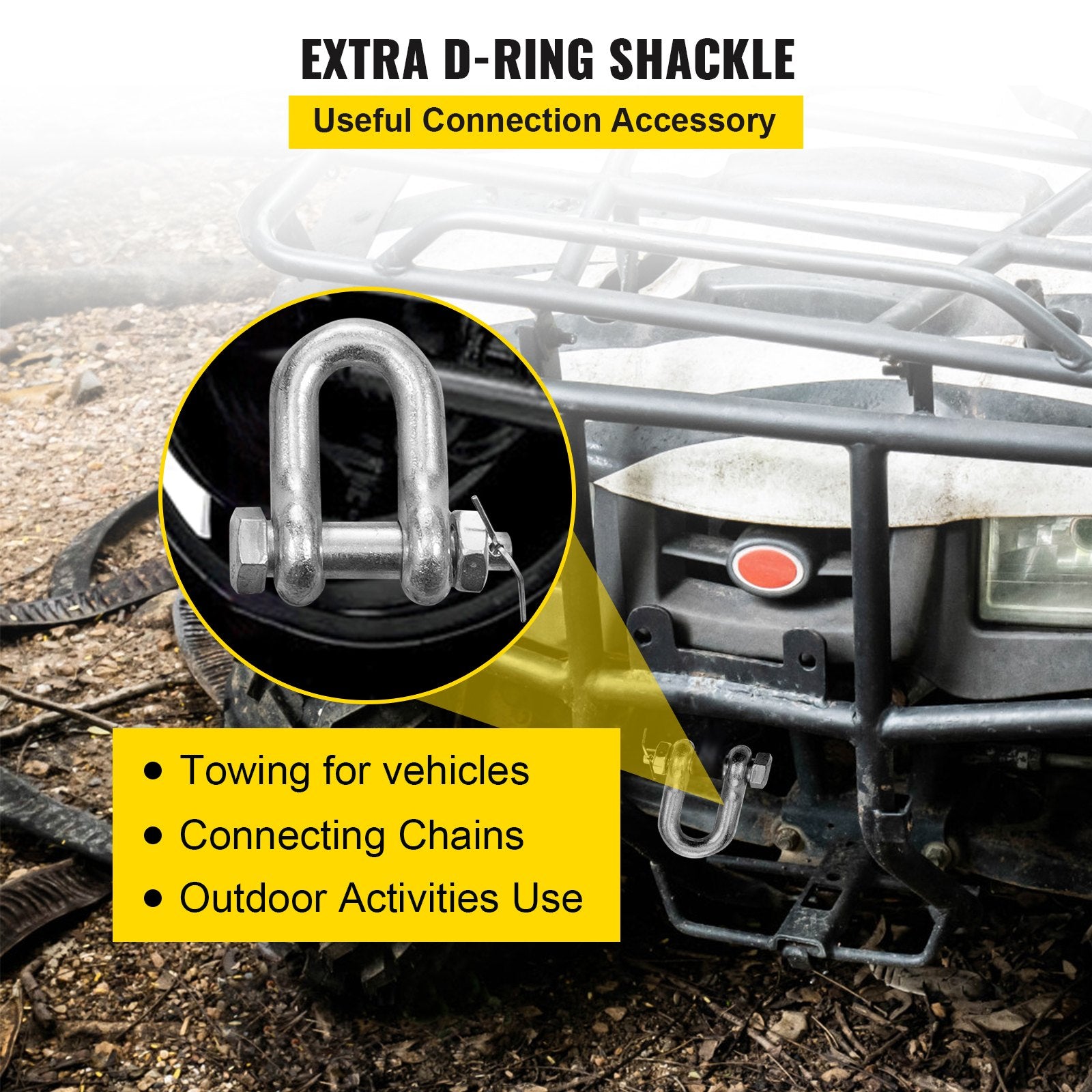 V Bridle Chain, 5/16 in x 2 ft Tow Chain Bridle, Grade 80 V-Bridle Transport Chain, 9260 Lbs Break Strength V952-SZGLTJ5162FT00001V0