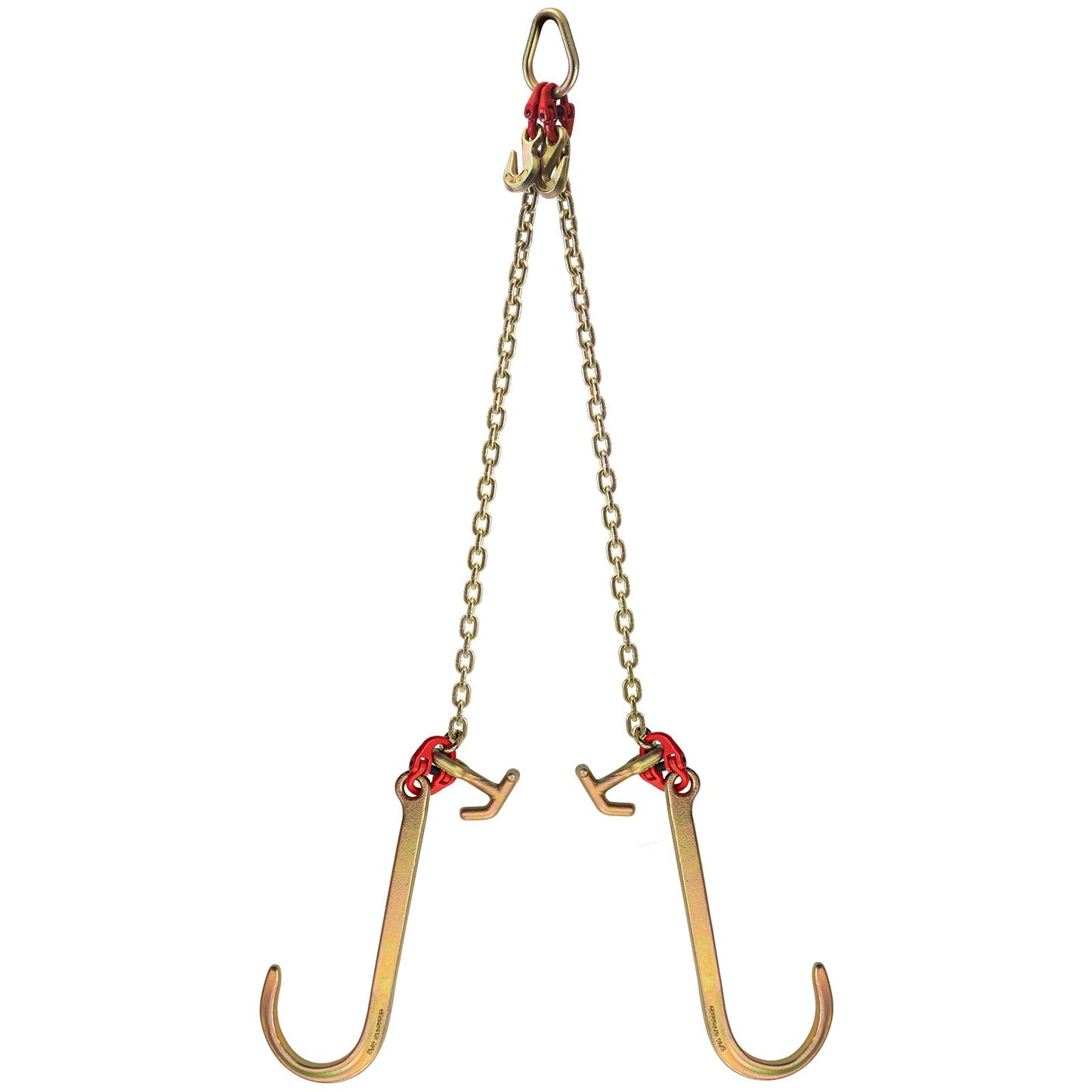 V Bridle Chain, 5/16 in x 2 ft Tow Chain Bridle, Grade 80 V-Bridle Transport Chain, 9260 Lbs Break Strength V952-SZGLTJ5162FT00001V0