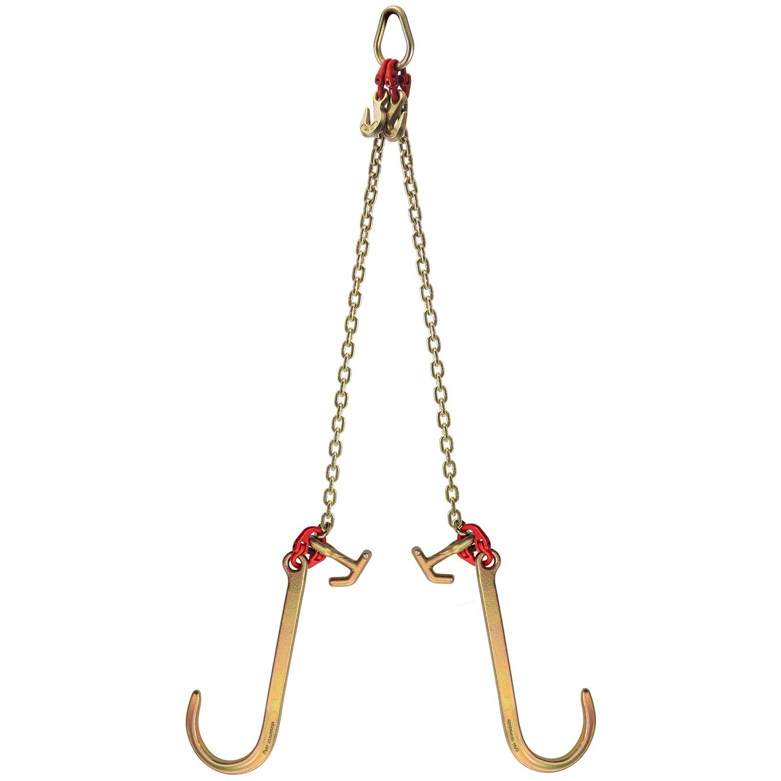 V Bridle Chain, 5/16 in x 2 ft Tow Chain Bridle, Grade 80 V-Bridle Transport Chain, 9260 Lbs Break Strength V952-SZGLTJ5162FT00001V0