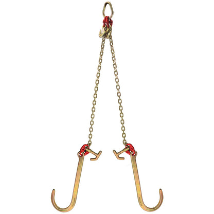 V Bridle Chain, 5/16 in x 2 ft Tow Chain Bridle, Grade 80 V-Bridle Transport Chain, 9260 Lbs Break Strength V952-SZGLTJ5162FT00001V0