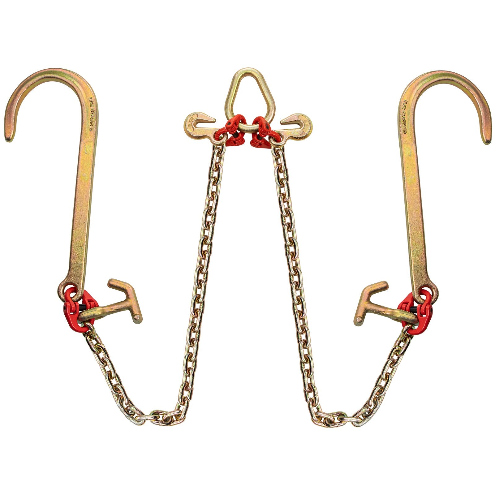 V Bridle Chain, 5/16 in x 2 ft Tow Chain Bridle, Grade 80 V-Bridle Transport Chain, 9260 Lbs Break Strength V952-SZGLTJ5162FT00001V0