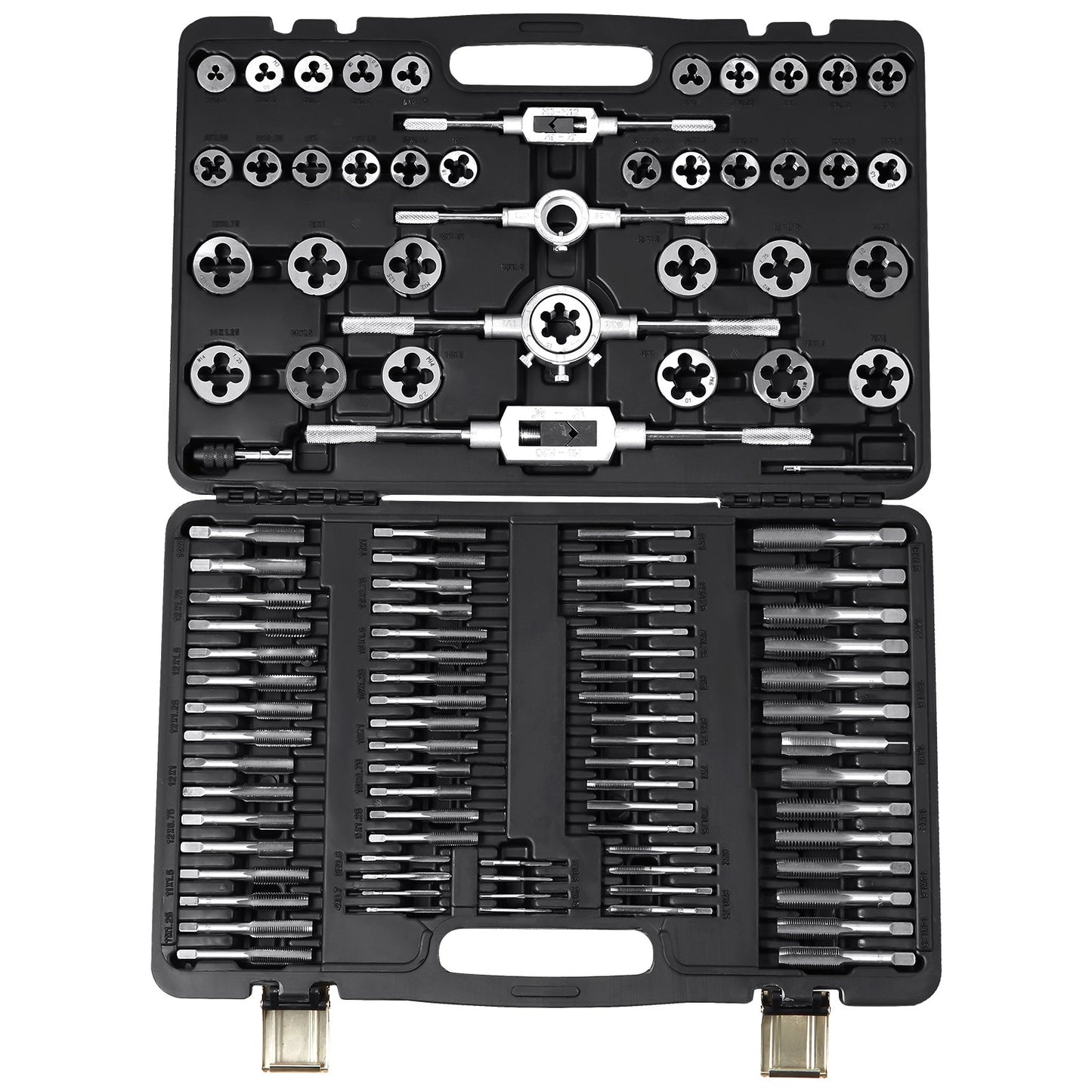 Tap and Die Set 110Pcs Metric Size M2 to M18 Bearing Steel Threading Tool V952-SZHMJZSZBY110IQY2V0
