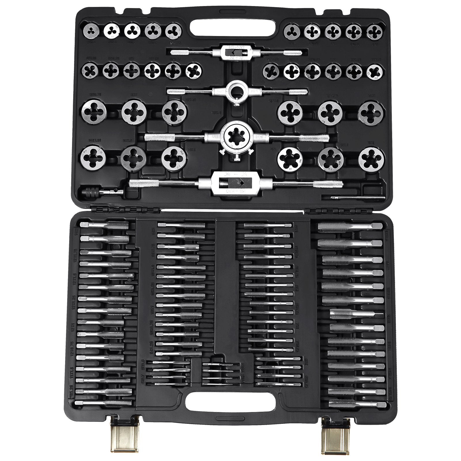 Tap and Die Set 110Pcs Metric Size M2 to M18 Bearing Steel Threading Tool V952-SZHMJZSZBY110IQY2V0