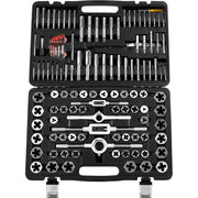 Tap and Die Set, 116-Piece Include Metric and SAE Size, Bearing Steel Taps and Dies, Essential Threading Tool V952-SZHMJZSZBY116ORORV0