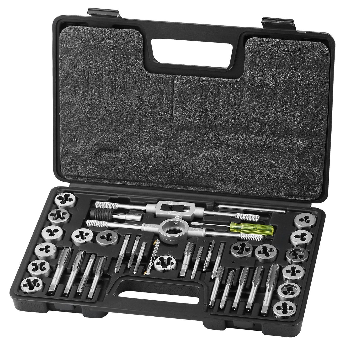 Tap and Die Set, 40-Piece Include Metric Size M3 to M12, Bearing Steel Taps and Dies, Essential Threading V952-SZHMJZSZBYG409WTAV0