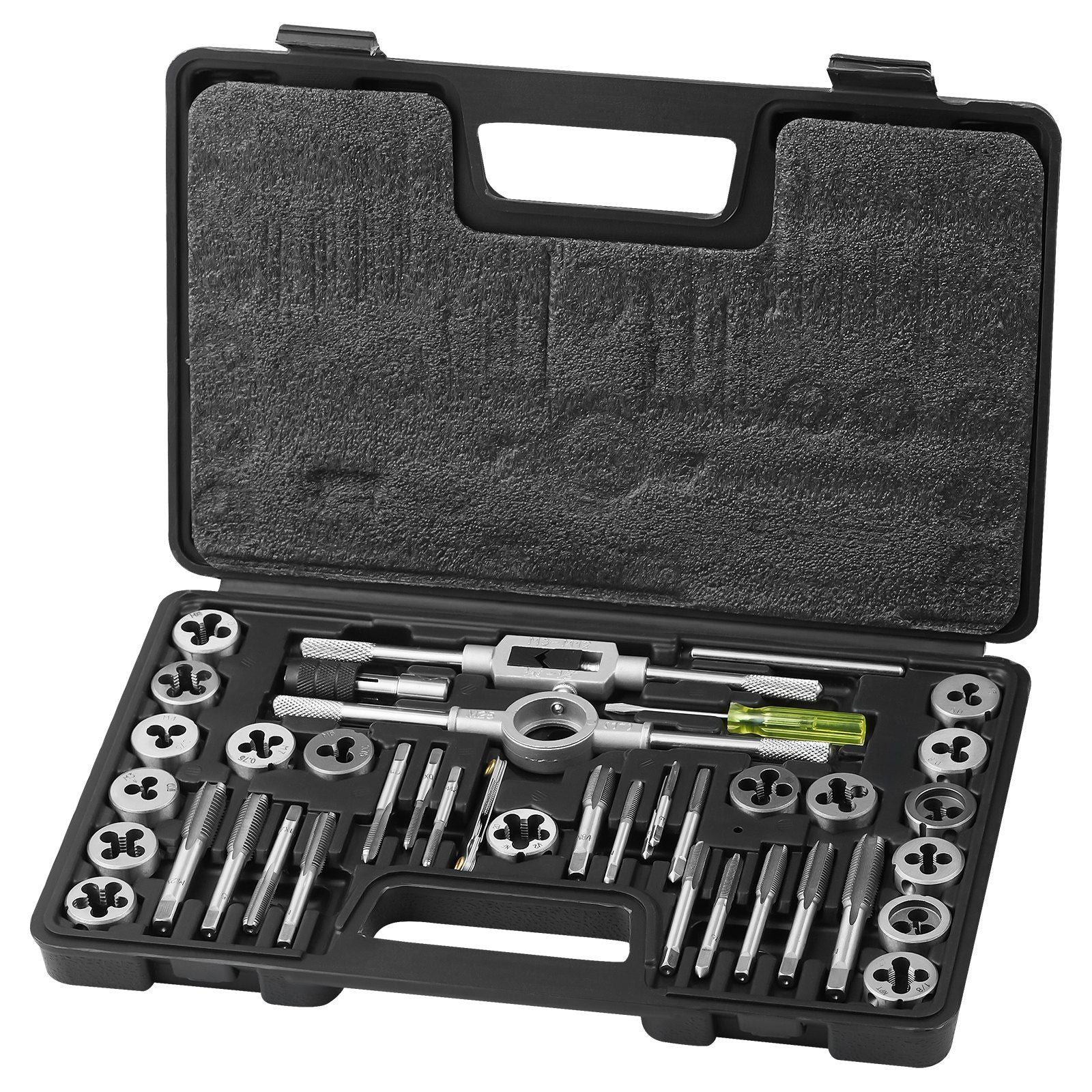 Tap and Die Set, 40-Piece Include Metric Size M3 to M12, Bearing Steel Taps and Dies, Essential Threading V952-SZHMJZSZBYG409WTAV0