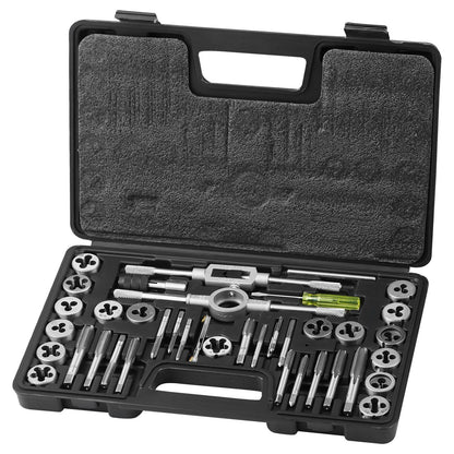 Tap and Die Set, 40-Piece Include Metric Size M3 to M12, Bearing Steel Taps and Dies, Essential Threading V952-SZHMJZSZBYG409WTAV0