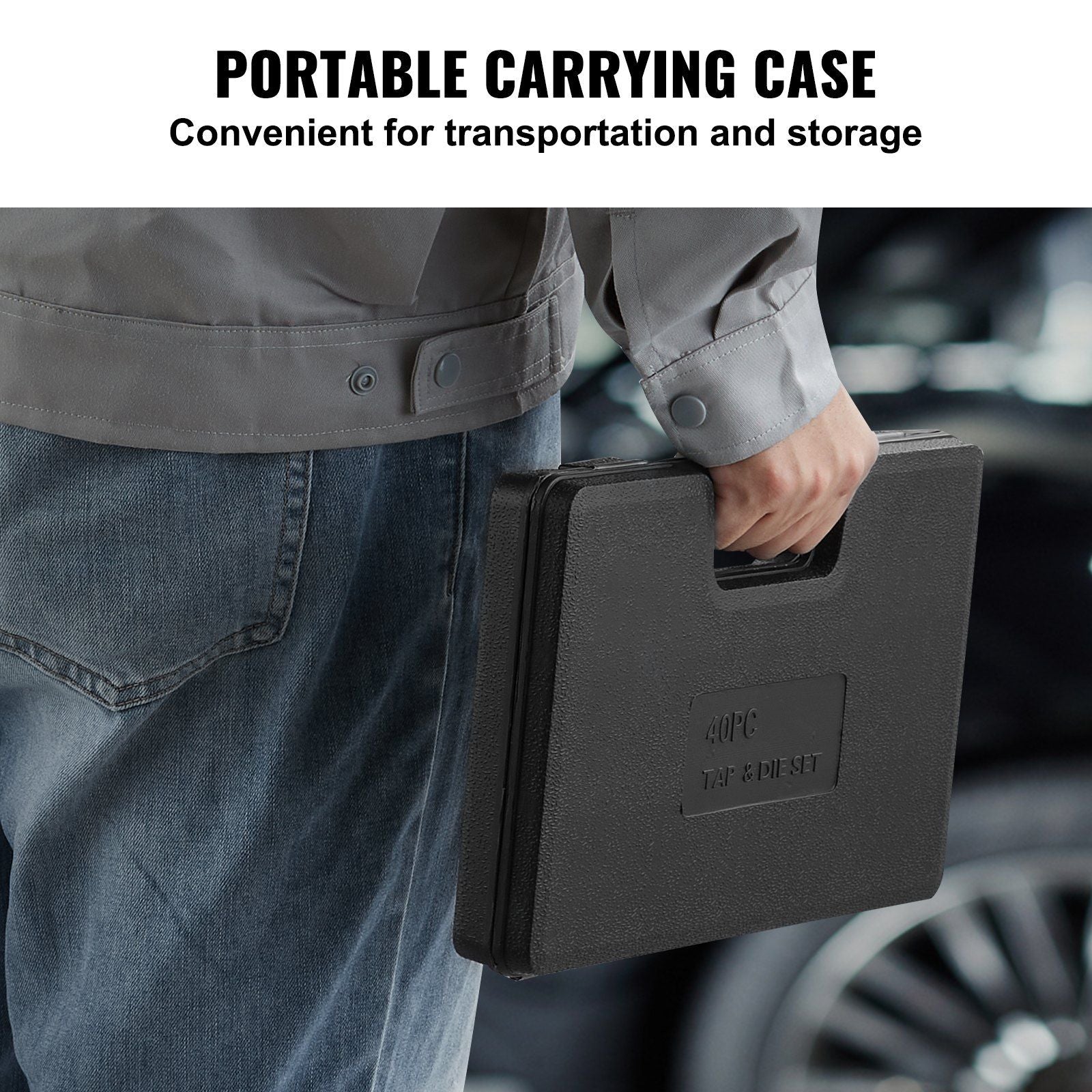 Tap and Die Set, 40-Piece Include Metric Size M3 to M12, Bearing Steel Taps and Dies, Essential Threading V952-SZHMJZSZBYG409WTAV0