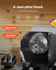 4-Jaw Lathe Chuck, 3 Inch (80 mm), 4-Jaw Chuck, 0.1-3.15 in (5-80 mm) Clamping Range with T-key Fixing Screws V952-SZKP3YC4GKZ0TVAS3V0