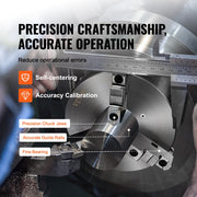 3-Jaw Lathe Chuck, 200 mm, Self-Centering Lathe Chuck, 4-200 mm Clamping Range with T-key Fixing Screws V952-SZKP8YC3G000VDWGDV0