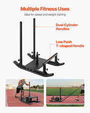 Weight Sled, Steel Power Sled, Fitness Strength Training Sleds for Athletic Exercise Speed Improvement, V952-SZXQHSSYZTZD6BWW8002V0