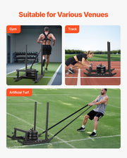 Weight Sled, Steel Power Sled, Fitness Strength Training Sleds for Athletic Exercise Speed Improvement, V952-SZXQHSSYZTZD6BWW8002V0