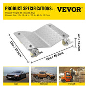 2 Pcs Tire Wheel Dollies 12"X16" Platform Size Wheel Car Dolly 3" Caster Wheel Dolly for Vehicle Car Auto V952-TAD3503LTYWQ00001V0