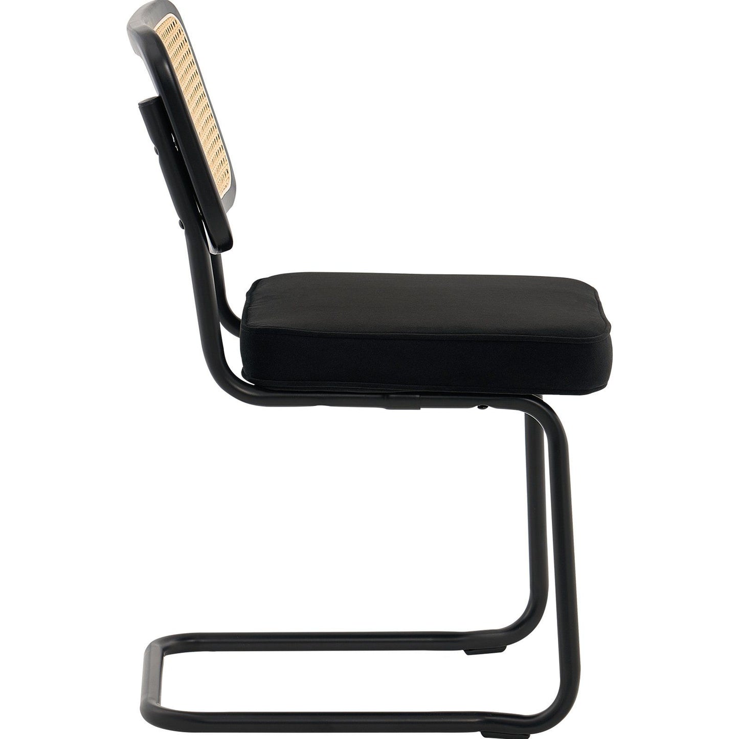 Rattan Chairs, Set of 2, Mid Century Modern Dining Chair, Upholstered Velvet Accent Chair with Rattan Back, V952-TBYCYTERHS20VLE0IV0