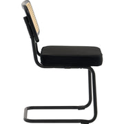 Rattan Chairs, Set of 2, Mid Century Modern Dining Chair, Upholstered Velvet Accent Chair with Rattan Back, V952-TBYCYTERHS20VLE0IV0