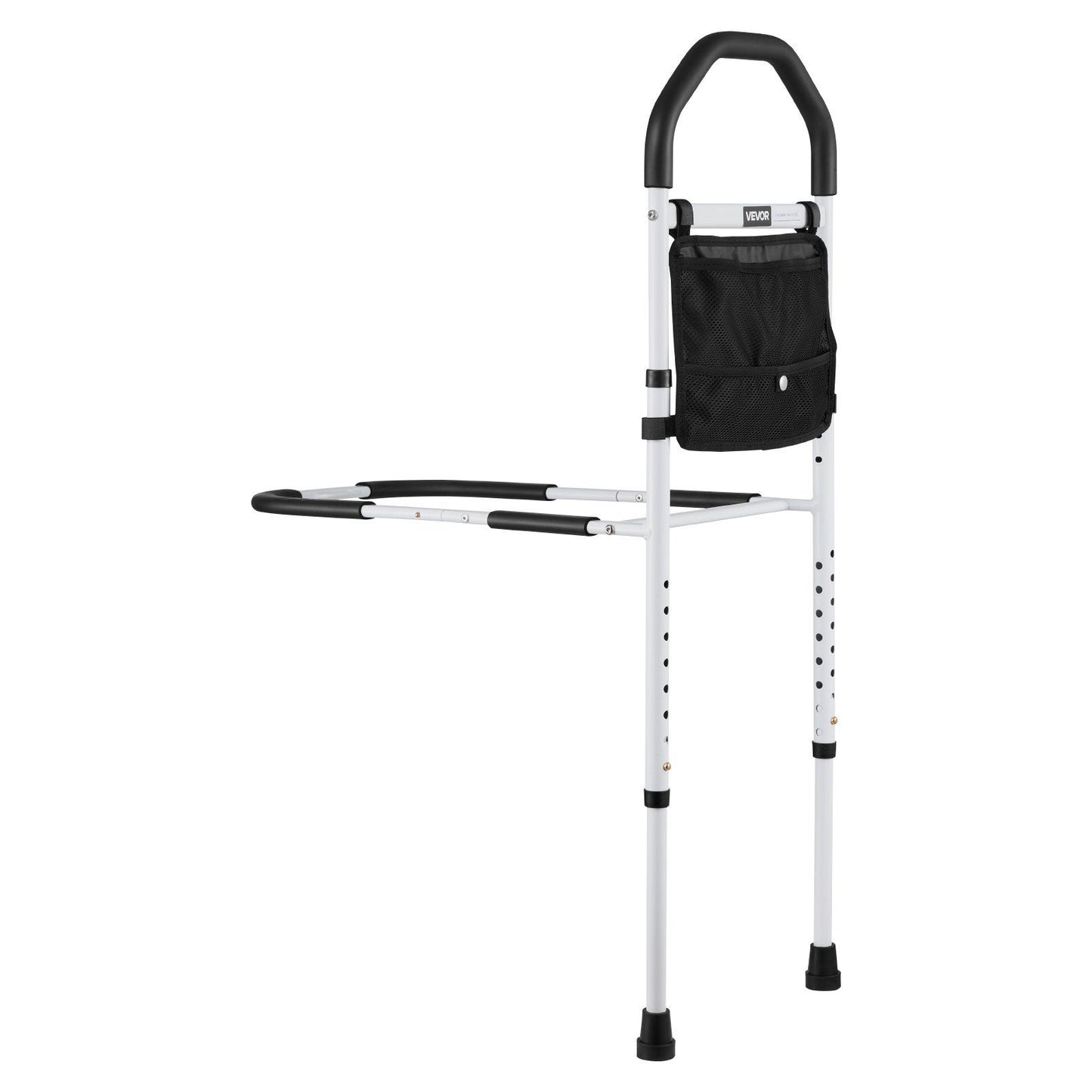 Bed Rail for Elderly, Bedside Assist Rails with Supporting Leg and PU Handrail, Adjustable Height Carbon V952-TBZCCBSTBZCBPSMCX001V0