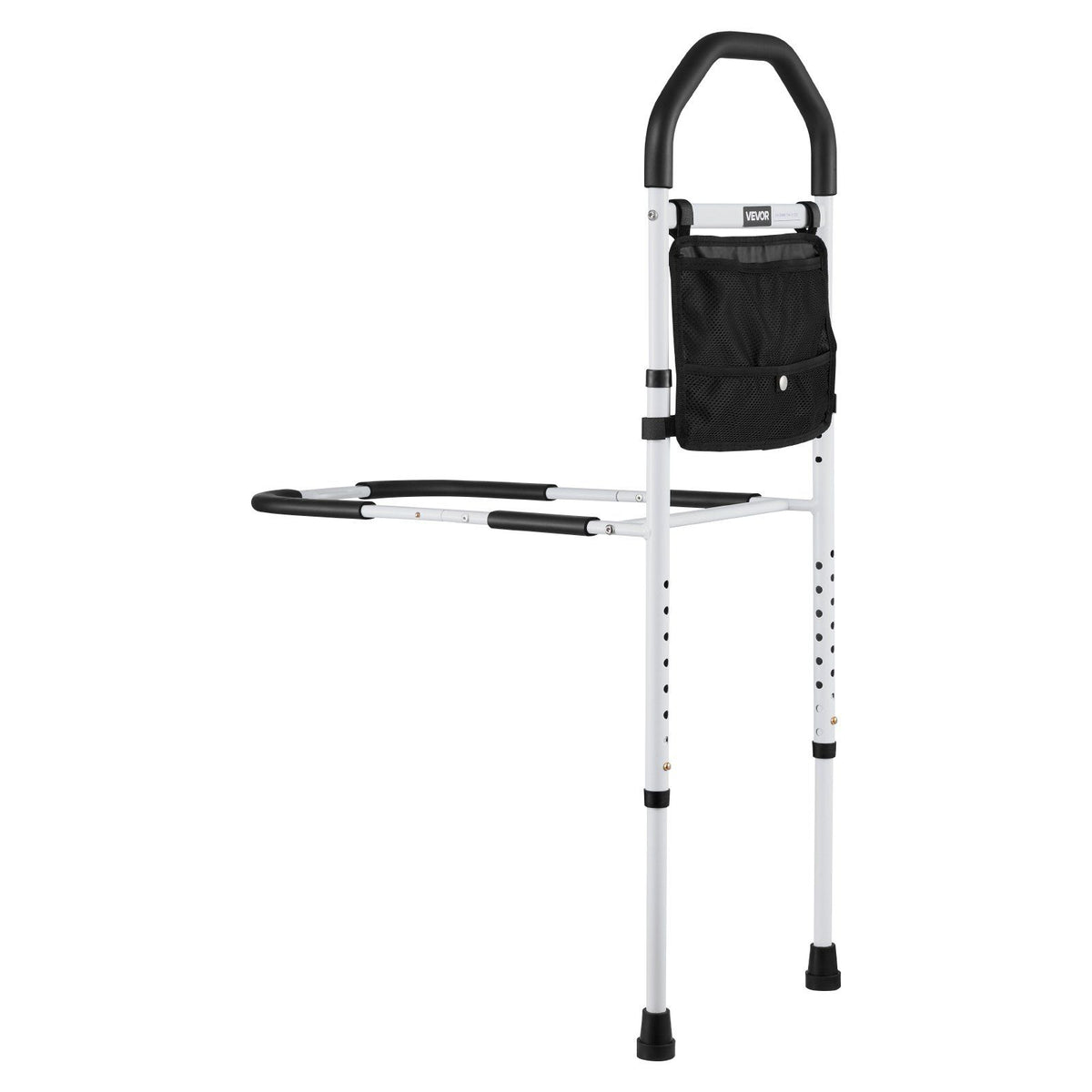 Bed Rail for Elderly, Bedside Assist Rails with Supporting Leg and PU Handrail, Adjustable Height Carbon V952-TBZCCBSTBZCBPSMCX001V0