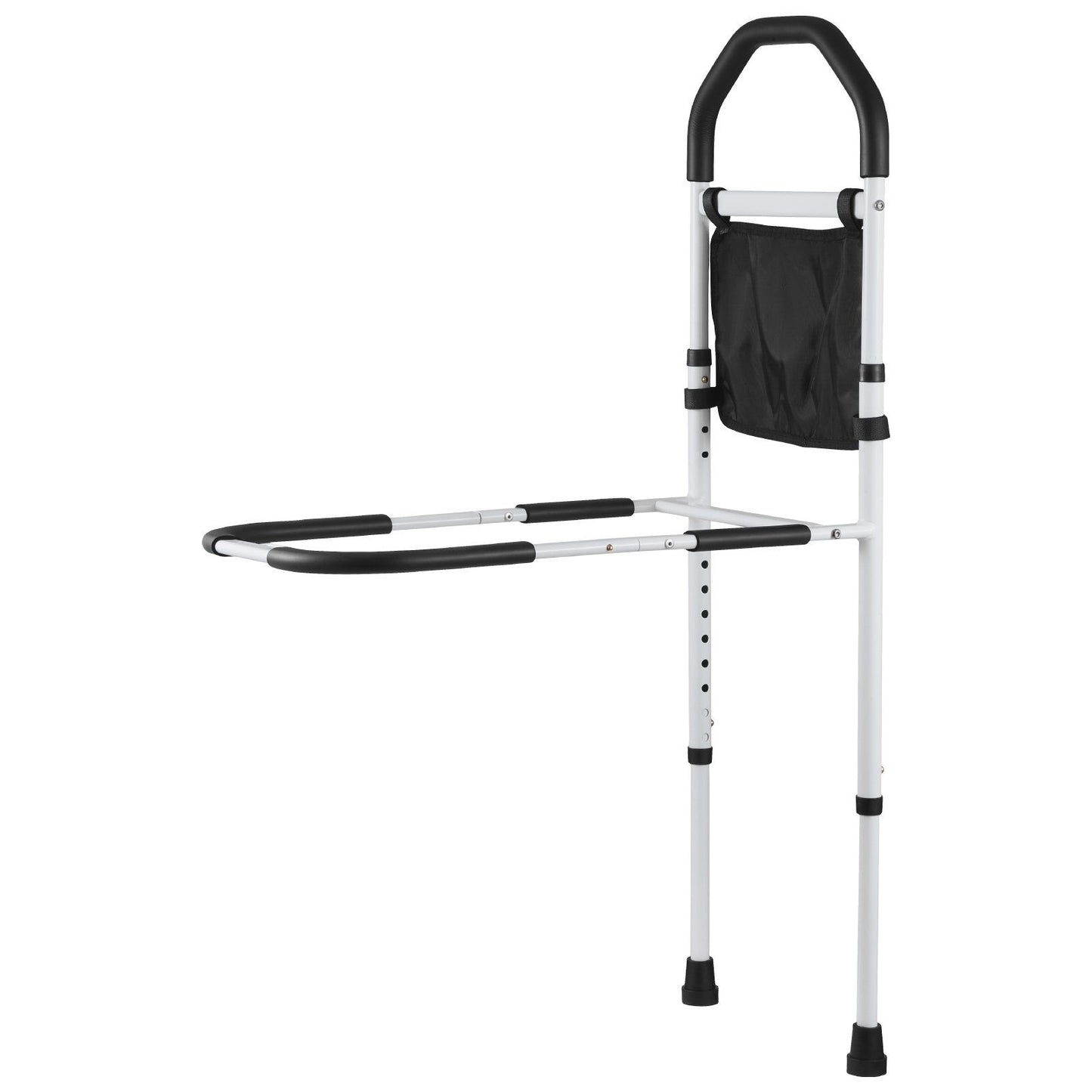 Bed Rail for Elderly, Bedside Assist Rails with Supporting Leg and PU Handrail, Adjustable Height Carbon V952-TBZCCBSTBZCBPSMCX001V0