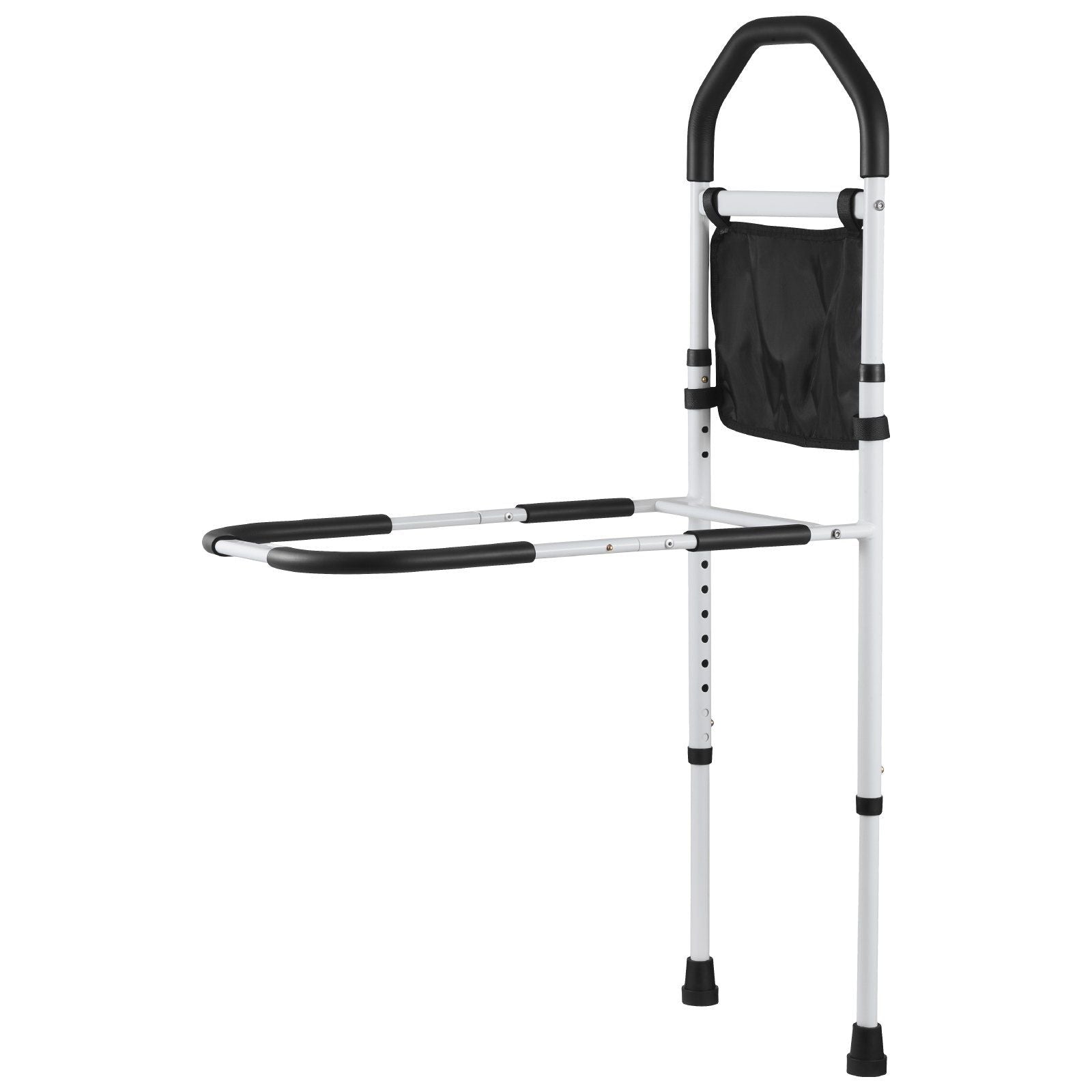 Bed Rail for Elderly, Bedside Assist Rails with Supporting Leg and PU Handrail, Adjustable Height Carbon V952-TBZCCBSTBZCBPSMCX001V0