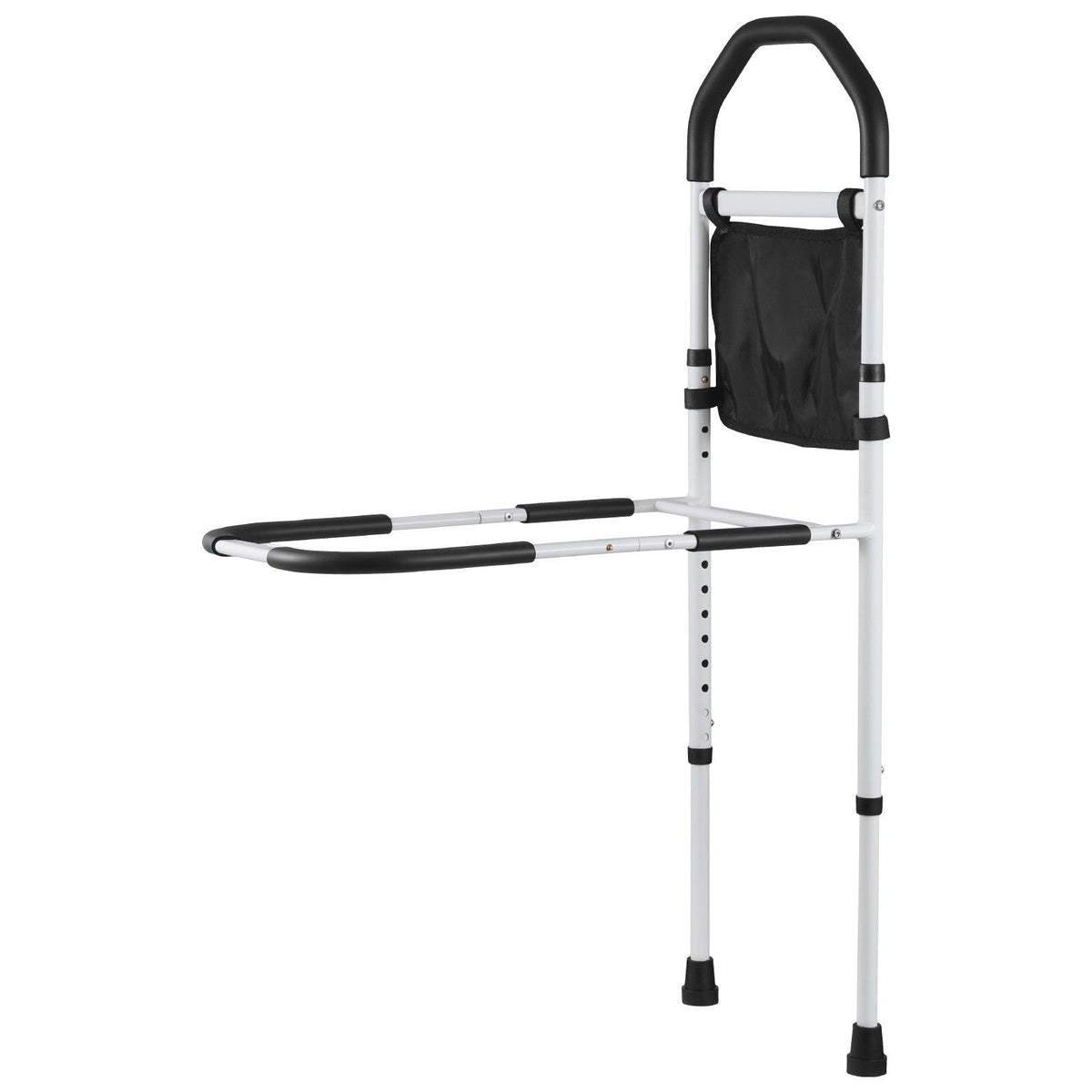 Bed Rail for Elderly, Bedside Assist Rails with Supporting Leg and PU Handrail, Adjustable Height Carbon V952-TBZCCBSTBZCBPSMCX001V0