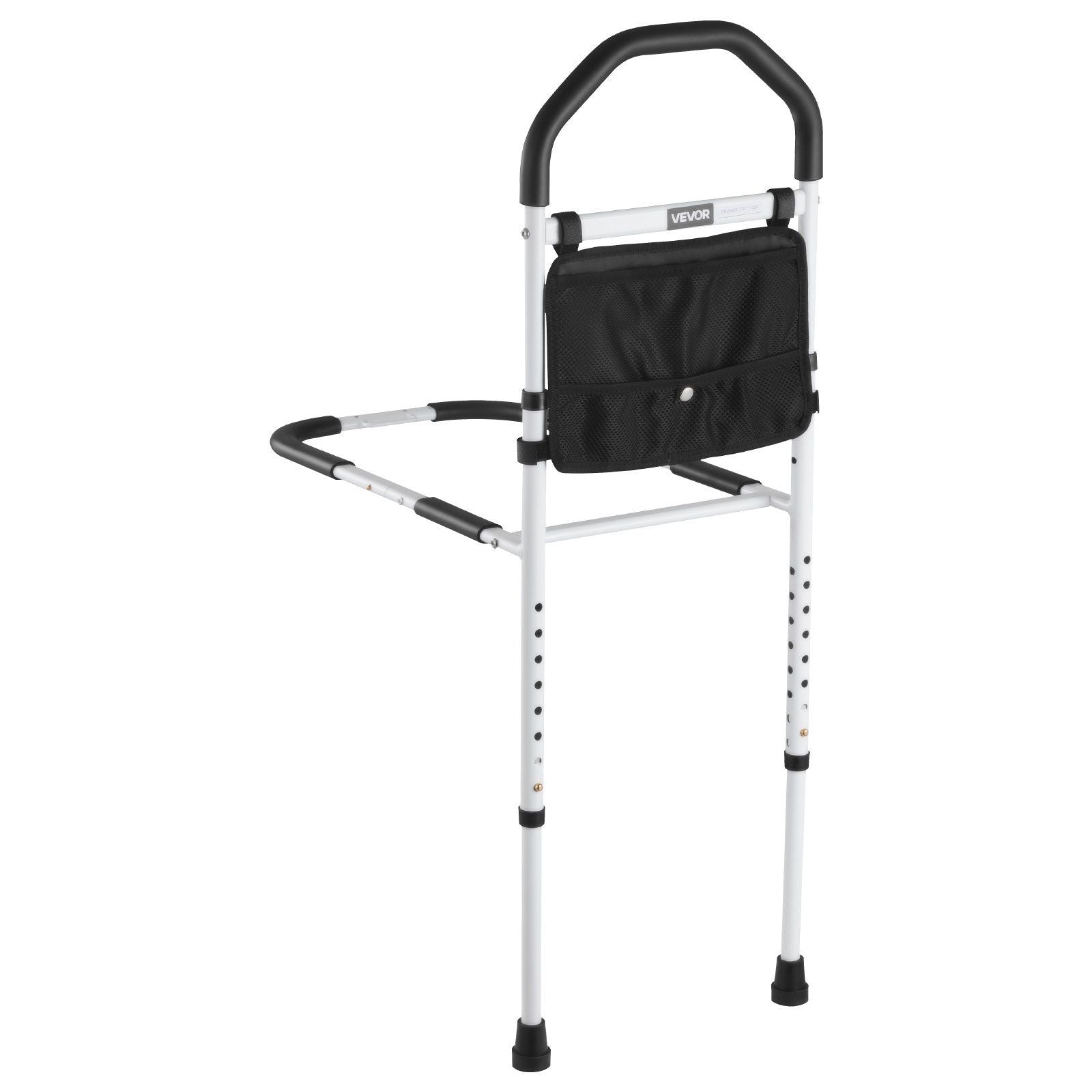 Bed Rail for Elderly, Bedside Assist Rails with Supporting Leg and PU Handrail, Adjustable Height Carbon V952-TBZCCBSTBZCBPSMCX001V0