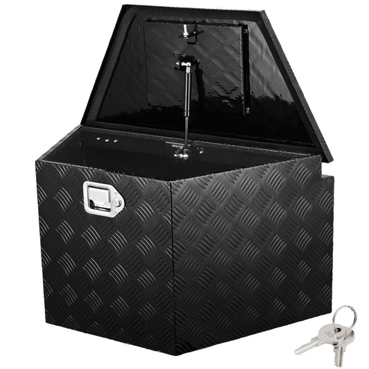 Trailer Tongue Box, Aluminum Alloy Diamond Plate Tongue Box Tool Chest, Heavy Duty Trailer Box Storage with V952-TC3916512INCHDMIJV0