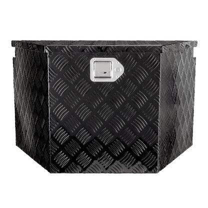 Trailer Tongue Box, Aluminum Alloy Diamond Plate Tongue Box Tool Chest, Heavy Duty Trailer Box Storage with V952-TC3916512INCHDMIJV0