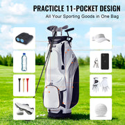 Golf Cart Bag with 14 Way Organizer Divider Top, 36" 13 Pockets Premium Nylon Cart Bag, Durable Golf Bags V952-TCB36YC10GBSVUEK1V0