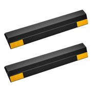 Parking Stopper, 406 mm 2 Pcs Heavy Duty Parking Aid for Garage, PP Curb Garage Floor Stopper with Reflective V952-TCDK163718INW4I4C001V0