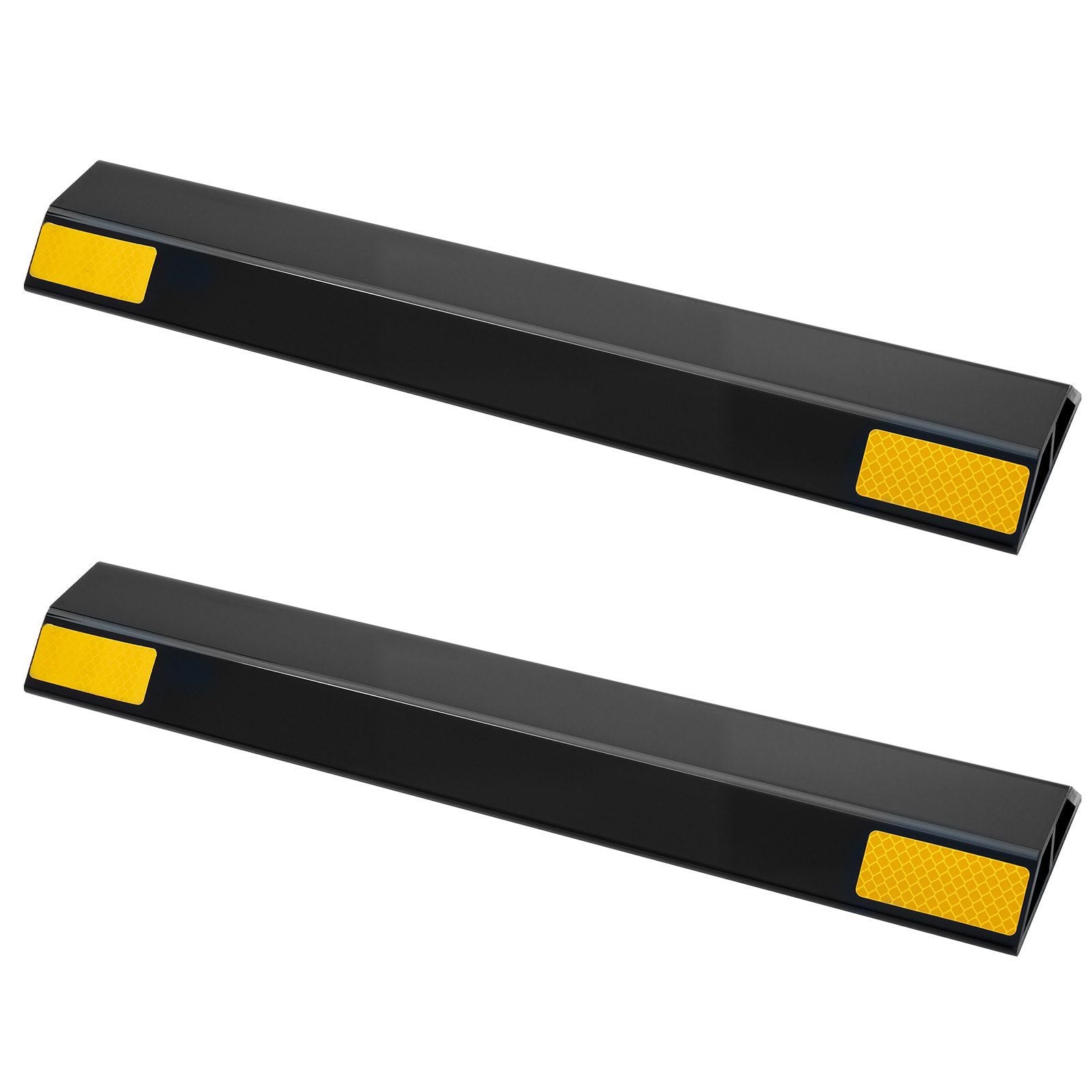 Parking Stopper, 446 mm 2 Pcs Heavy Duty Parking Aid for Garage, PP Curb Garage Floor Stopper with Reflective V952-TCDK1835125I3ODB9001V0