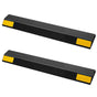 Parking Stopper, 446 mm 2 Pcs Heavy Duty Parking Aid for Garage, PP Curb Garage Floor Stopper with Reflective V952-TCDK1835125I3ODB9001V0